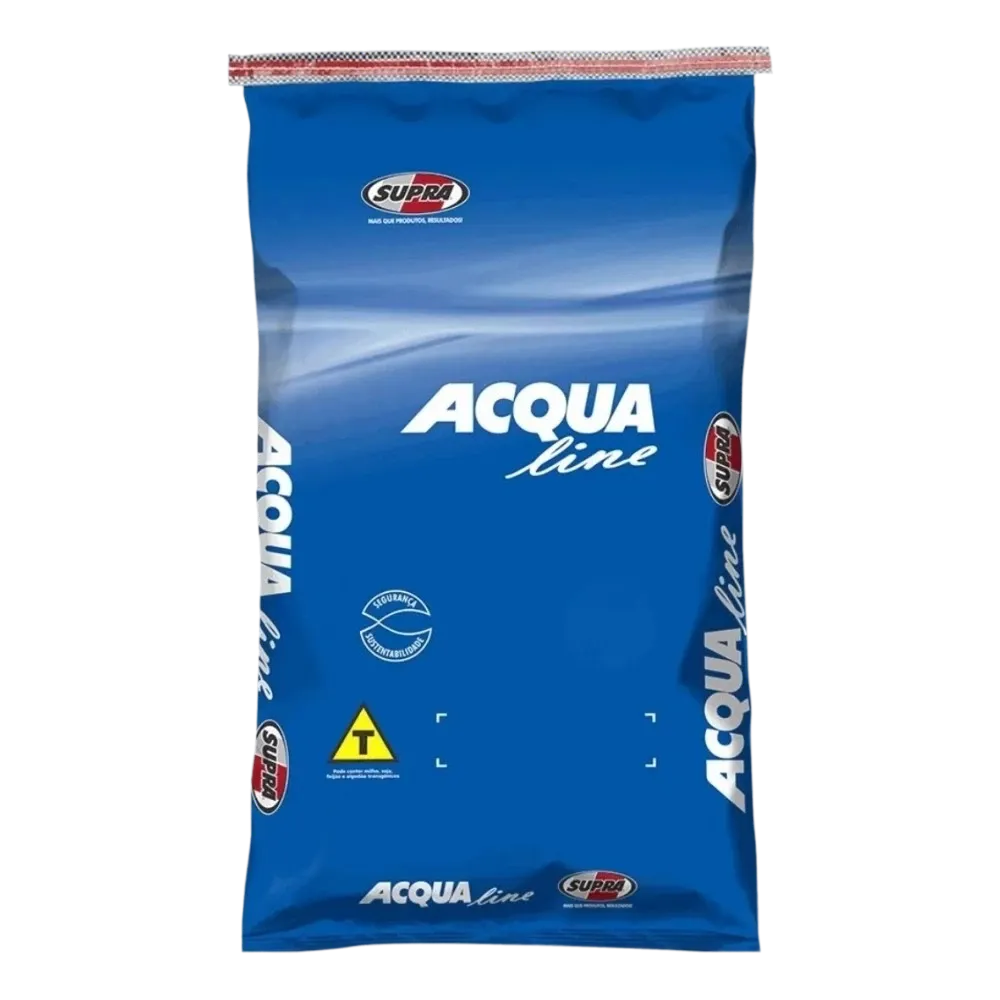 Ração Premium Peixe Acqua Line Fish 32% 05mm Supra 25kg - vista lateral